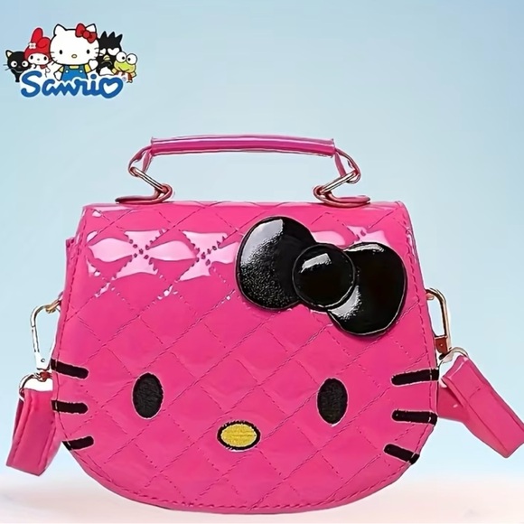Sanrio Hello Kitty Dark Pink Crossbody Bag - Picture 5 of 11